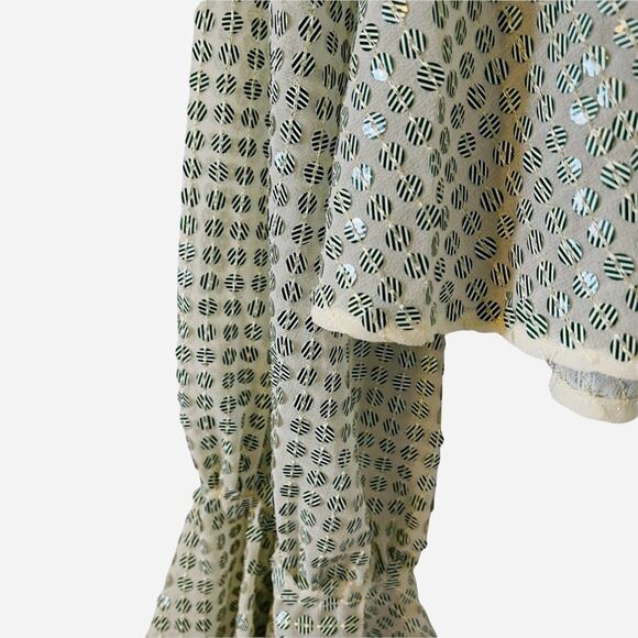 Saloni Tyler Green Sequin Long Sleeve Blouse  Size 12 NWT - Picture 10 of 16